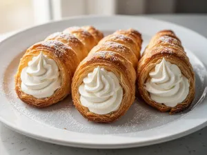 Przełamana tabliczka czekolady z Dubaju z wyrazistym, chrupiącym nadzieniem pistacjowym i ciastem kataifi na talerzu.